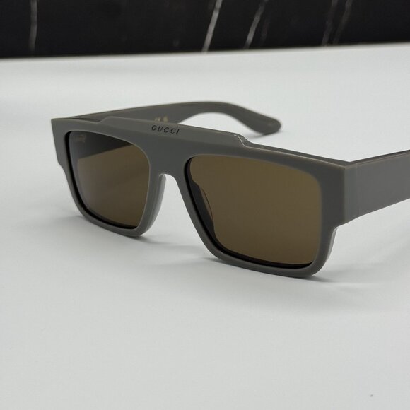NEW GUCCI SUNGLASSES GG1460S 003 GRAY UNISEX EYEWEAR - Picture 5 of 9